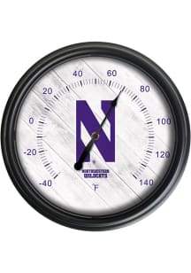 Black Northwestern Wildcats Outdoor Thermometer Weather Tool