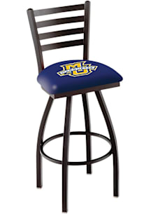 Marquette Golden Eagles High Back Swivel Pub Stool - Black