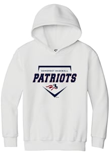 Summit Sportswear Somerset Patriots Youth White Homeplate Long Sleeve Hoodie