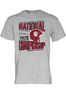 Blue 84 Indiana Hoosiers Grey 2025 CFP National Championship Game Bound Short Sleeve T Shirt