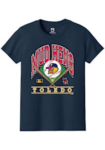 Summit Sportswear Toledo Mud Hens Youth Navy Blue Homefield Short Sleeve T-Shirt