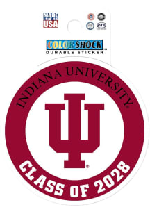 Red Indiana Hoosiers Class of 2028 Durable Stickers