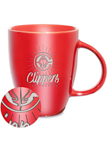 Los Angeles Clippers Sunburst Ceramic Lustre Ceramic Mug - Silver