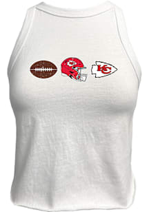 Kansas City Chiefs Womens White Leather Tank Top
