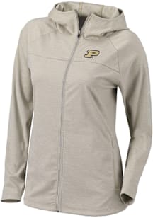 Columbia Purdue Boilermakers Womens Brown Heat Seal Omni Wick Half Shot Long Sleeve Full Zip Jacke..