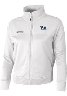 Womens Pitt Panthers White Columbia River Fleece Long Sleeve Full Zip Jacket