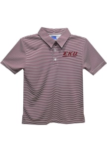 Vive La Fete Eastern Kentucky Colonels Youth Maroon Pencil Stripe Short Sleeve Polo Shirt