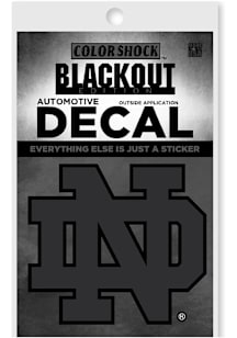 Notre Dame Fighting Irish Black Out Auto Decal - Black