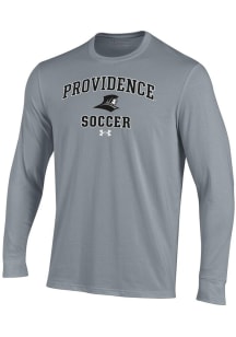 Under Armour Providence Friars Grey Soccer Performance Long Sleeve T Shirt