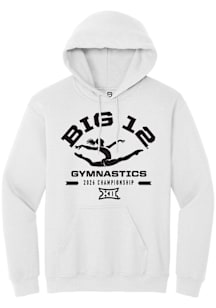 Summit Sportswear Big 12 Mens White 2026 Gymnastics Championship Long Sleeve Hoodie