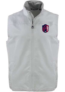 Cutter and Buck St Louis City SC Mens Grey Charter Sleeveless Jacket