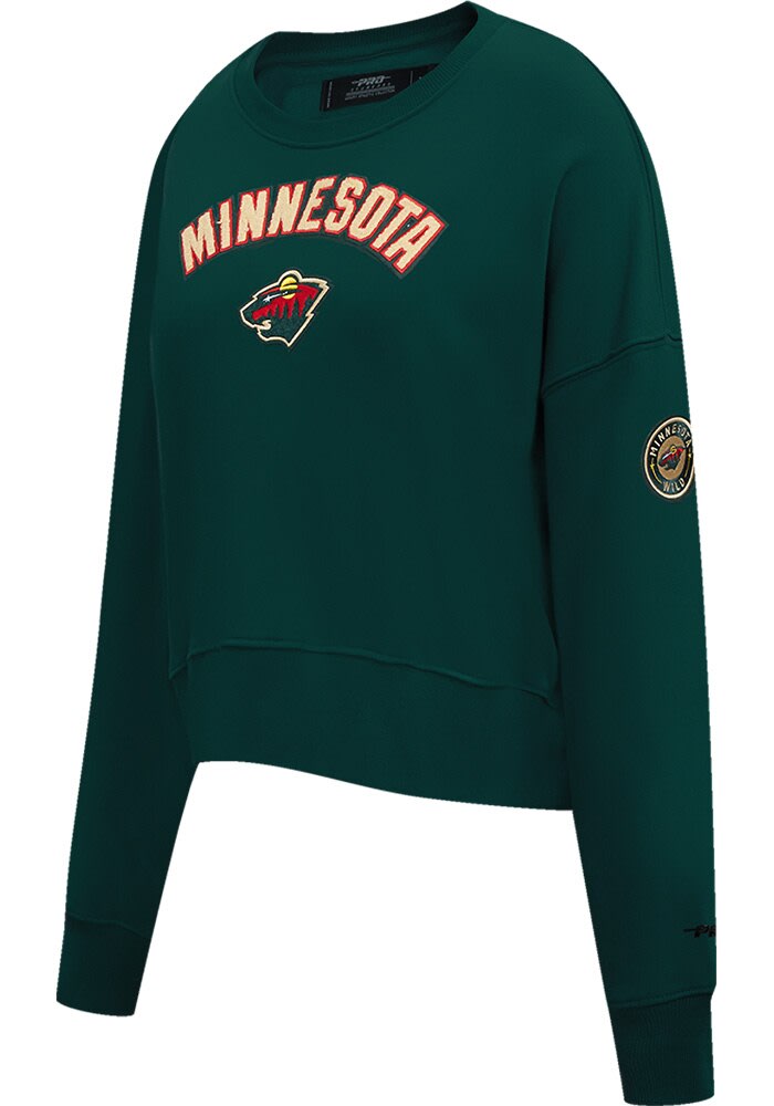 Minnesota Wild Pro Standard Crew Sweatshirt Womens FOREST Classic
