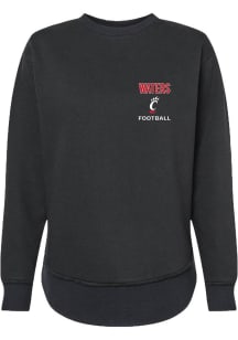 Lyviel Waters Rally Womens Black Cincinnati Bearcats NIL Embroidered Crew Sweatshirt