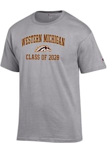 Champion Western Michigan Broncos Grey Class of 2028 Jersey Short Sleeve T Shirt