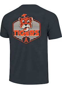 Auburn Tigers Navy Blue Stripe Badge Aubie Short Sleeve T Shirt