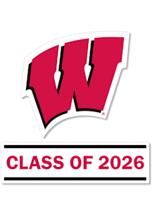 Wisconsin Badgers 3 Inch Class of 2026 Auto Decal - Red