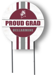 Bellarmine Knights KH Sports Fan 20x20 Circle Yard Sign with Stakes Proud Grad Yard Sign - White
