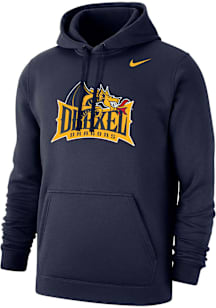 Nike Drexel Dragons Mens Navy Blue Club Fleece Long Sleeve Hoodie