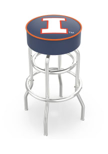 Black Illinois Fighting Illini Double-Ring Swivel Pub Stool