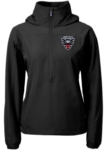 Cutter and Buck DC United Womens Black Charter Eco Long Sleeve Pullover