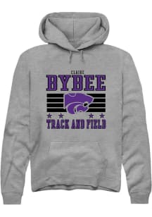 Claire Bybee Rally Mens Grey K-State Wildcats NIL Striped Player Hood