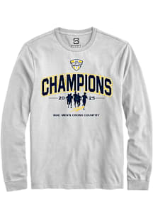 Summit Sportswear Toledo Rockets White 2025 MAC Mens Cross Country Champions Stack Long Sleeve T S..