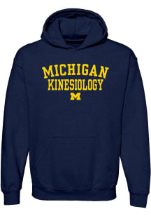 Mens Navy Blue Michigan Wolverines School of Kinesiology Hooded Sweatshirt