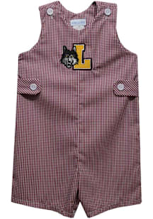 Vive La Fete Loyola Ramblers Toddler Maroon Gingham Overalls