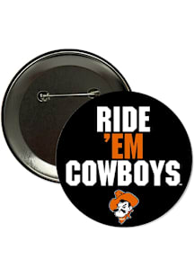 Oklahoma State Cowboys 3" Ride Em' Cowboys Button - Orange