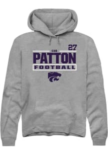 Cub Patton Rally Mens Graphite K-State Wildcats NIL Stacked Box Player Hood
