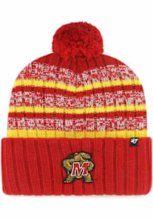 47 Maryland Terrapins Red Tavern Cuff Mens Knit Hat
