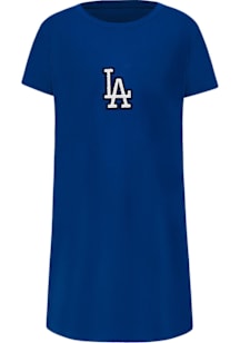 Pro Standard Los Angeles Dodgers Girls Blue Classic Essentials Short Sleeve Dress
