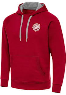 Antigua Indiana Hoosiers Mens Crimson 2025 CFP National Champions Victory Long Sleeve Hoodie