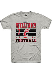 Chance Williams Rally Mens Ash Cincinnati Bearcats NIL Striped Player T Shirt