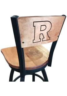 Brown Rutgers Scarlet Knights Maple Seat Maple Back Swivel Pub Stool