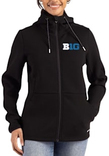 Womens Big Ten Black Cutter and Buck Epic Comfort Full Zip Light Weight Jacket