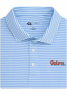 Onward Reserve Florida Gators Mens Blue Tri Stripe Short Sleeve Fashion Polo