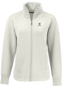 Cutter and Buck Virginia Cavaliers Womens White Roam Light Weight Jacket