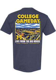 Michigan Wolverines Navy Blue College Gameday Stadium Short Sleeve T Shirt