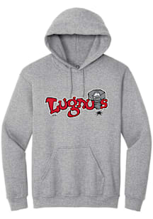 Summit Sportswear Lansing Lugnuts Mens Grey Alt Logo Wordmark Long Sleeve Hoodie
