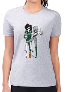 4Her New York Jets Womens Grey Football Girls Short Sleeve T-Shirt