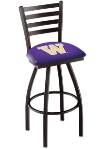 Black Washington Huskies High Back Swivel Pub Stool