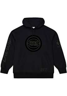 Mitchell and Ness Detroit Pistons Mens Black Phantom Fashion Hood