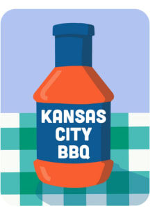 Kansas City EB &amp; Co BBQ Bottle Magnet