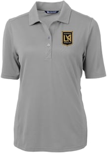 Cutter and Buck Los Angeles FC Womens Grey Virtue Eco Pique Short Sleeve Polo Shirt