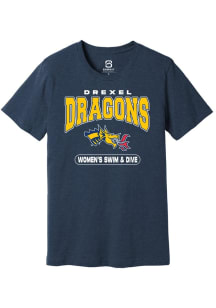 Drexel Dragons Navy Blue Summit Sportswear Womens Swim and Dive Short Sleeve T Shirt