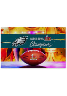 Philadelphia Eagles 2024 Super Bowl Champions Washable 20x32 Interior Rug - Midnight Green