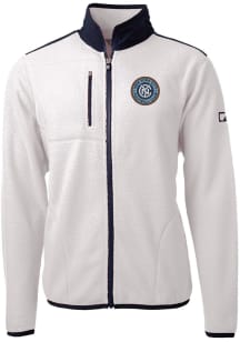 Cutter and Buck New York City FC Mens White Cascade Sherpa Big and Tall Light Weight Jacket