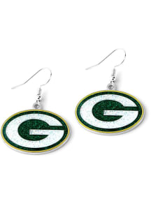 Green Bay Packers Glitter Dazzle Womens Earrings