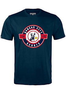 Levelwear Kansas City Scouts Navy Blue Richmond Grail Short Sleeve T Shirt